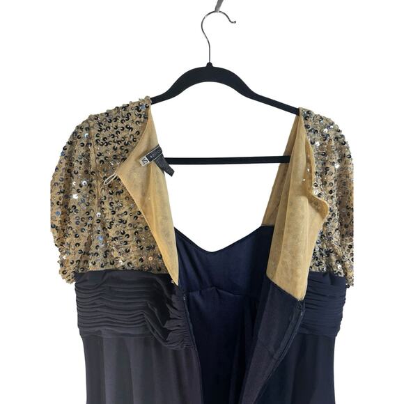 JS BOUTIQUE Formal Dress Plus Size 16 Jeweled Cap Sleeve Slight Plunge Glam New - Picture 12 of 16